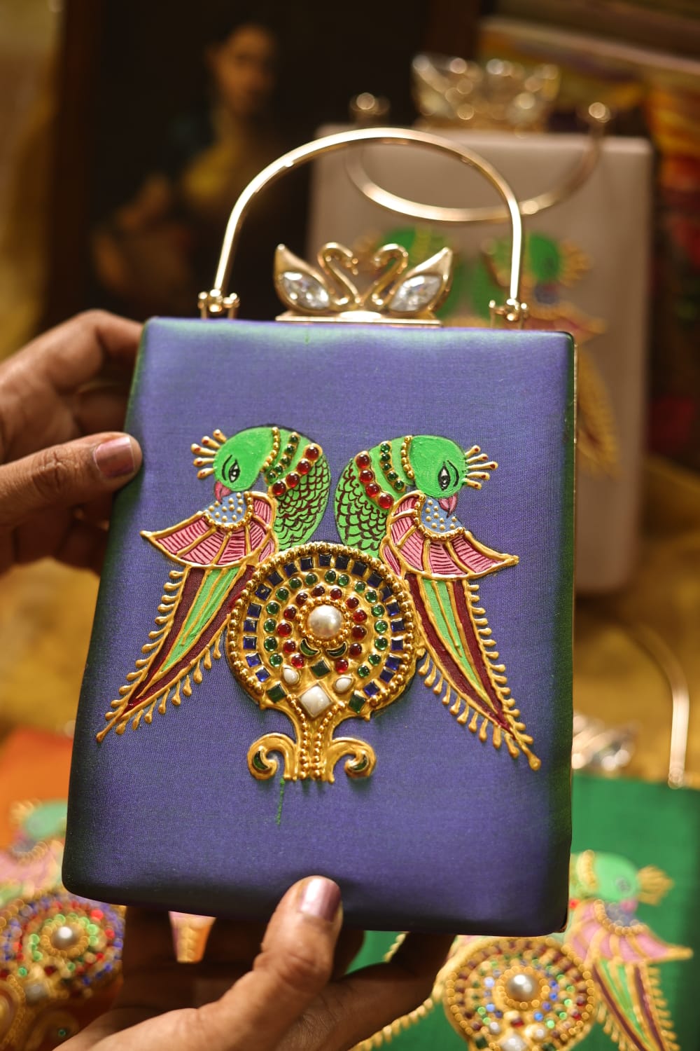 Meenakari peacock Blue