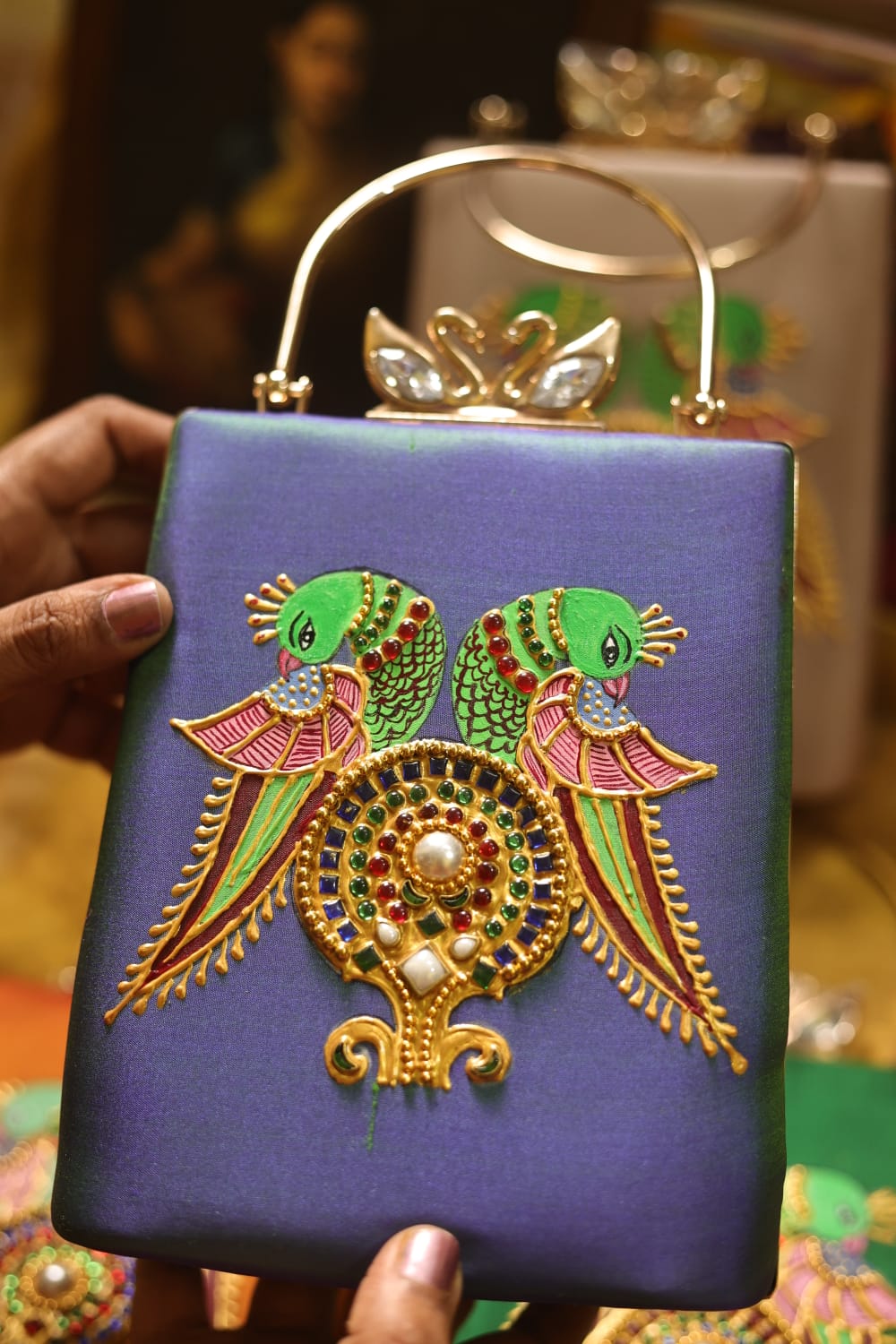 Meenakari peacock Blue