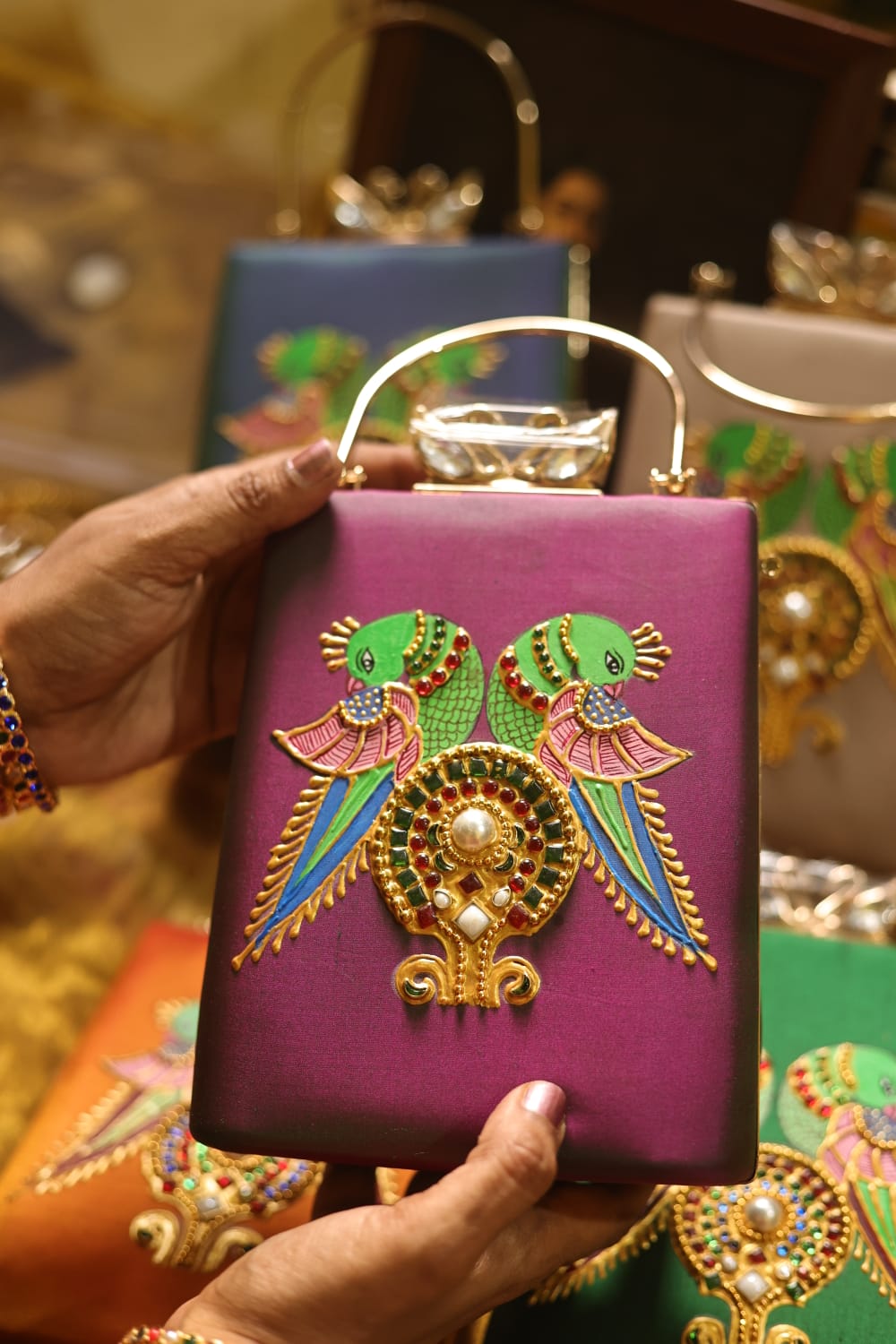 Meenakari double shade