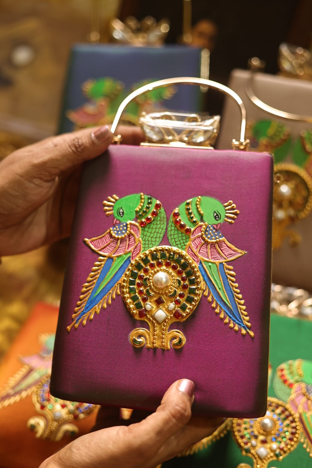 Meenakari double shade