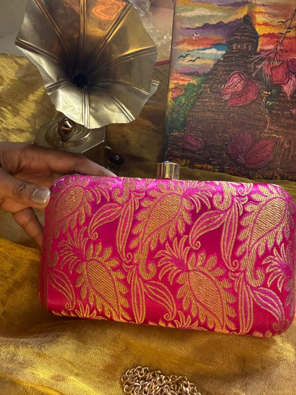 Pink paisley