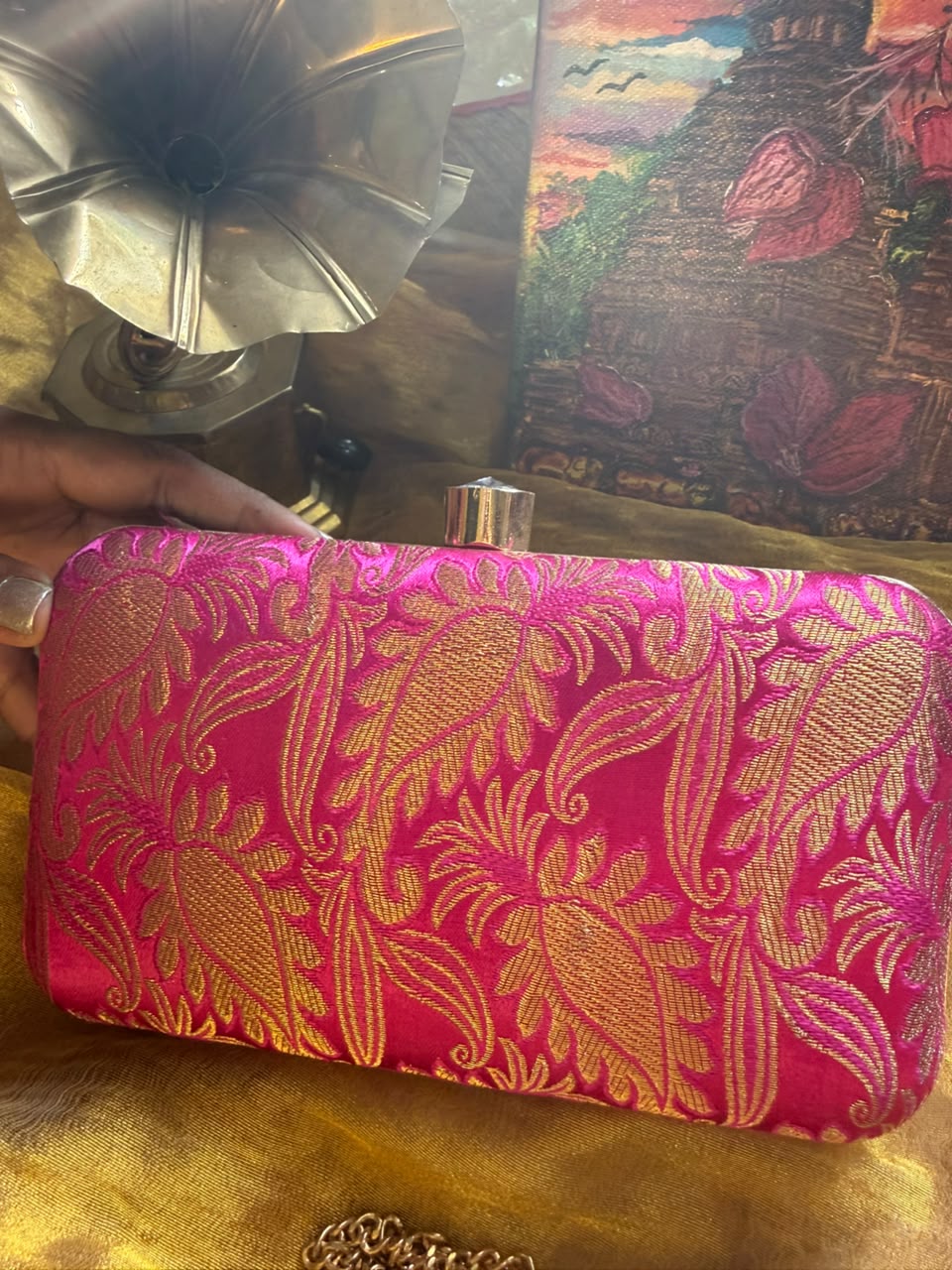 Pink paisley