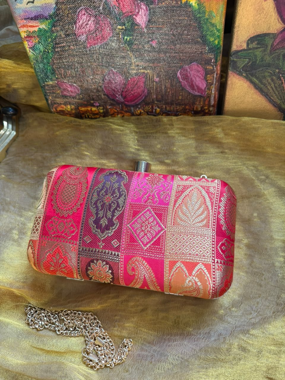Pink banarasi