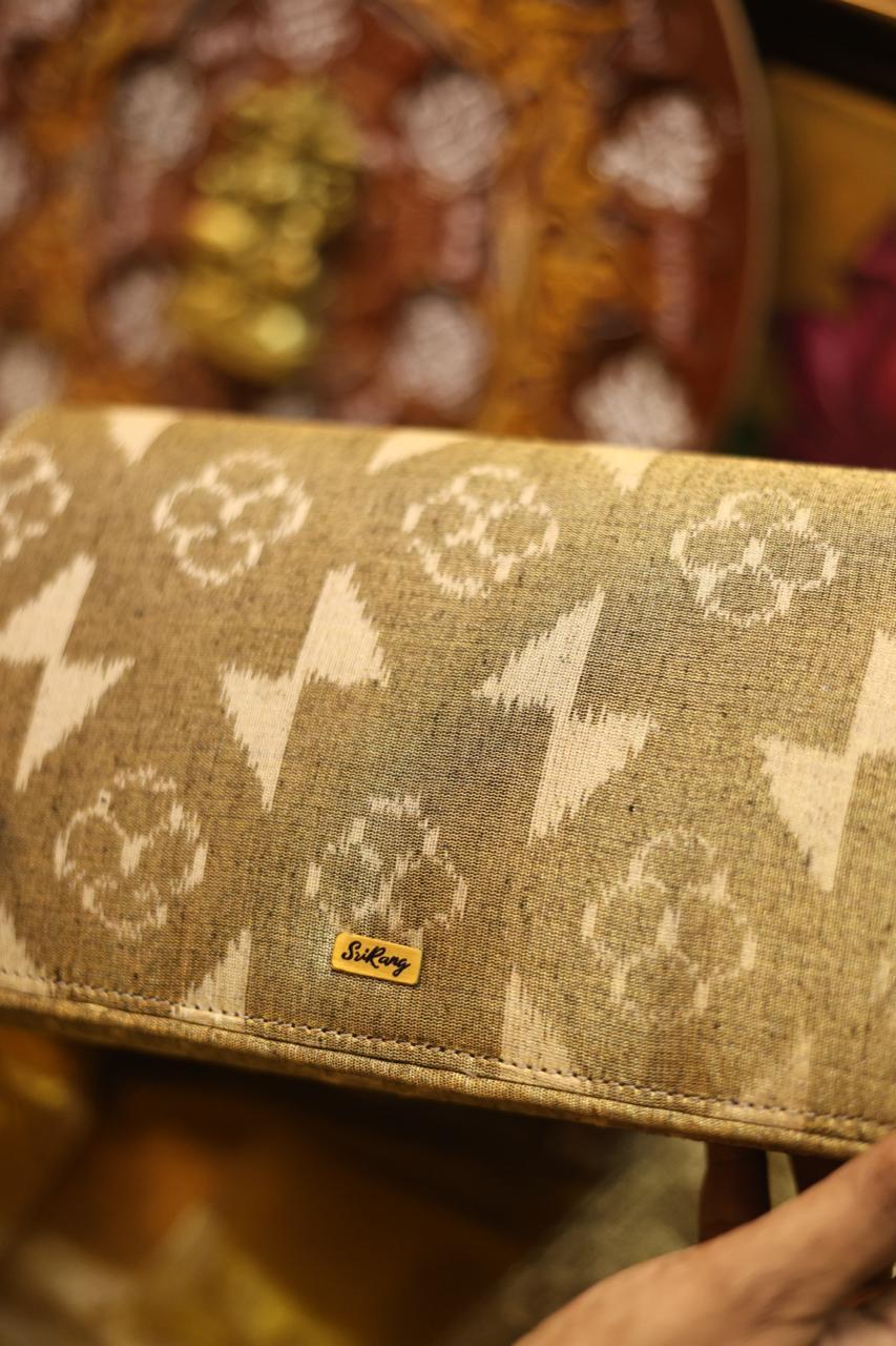 Gold ikkat tissue