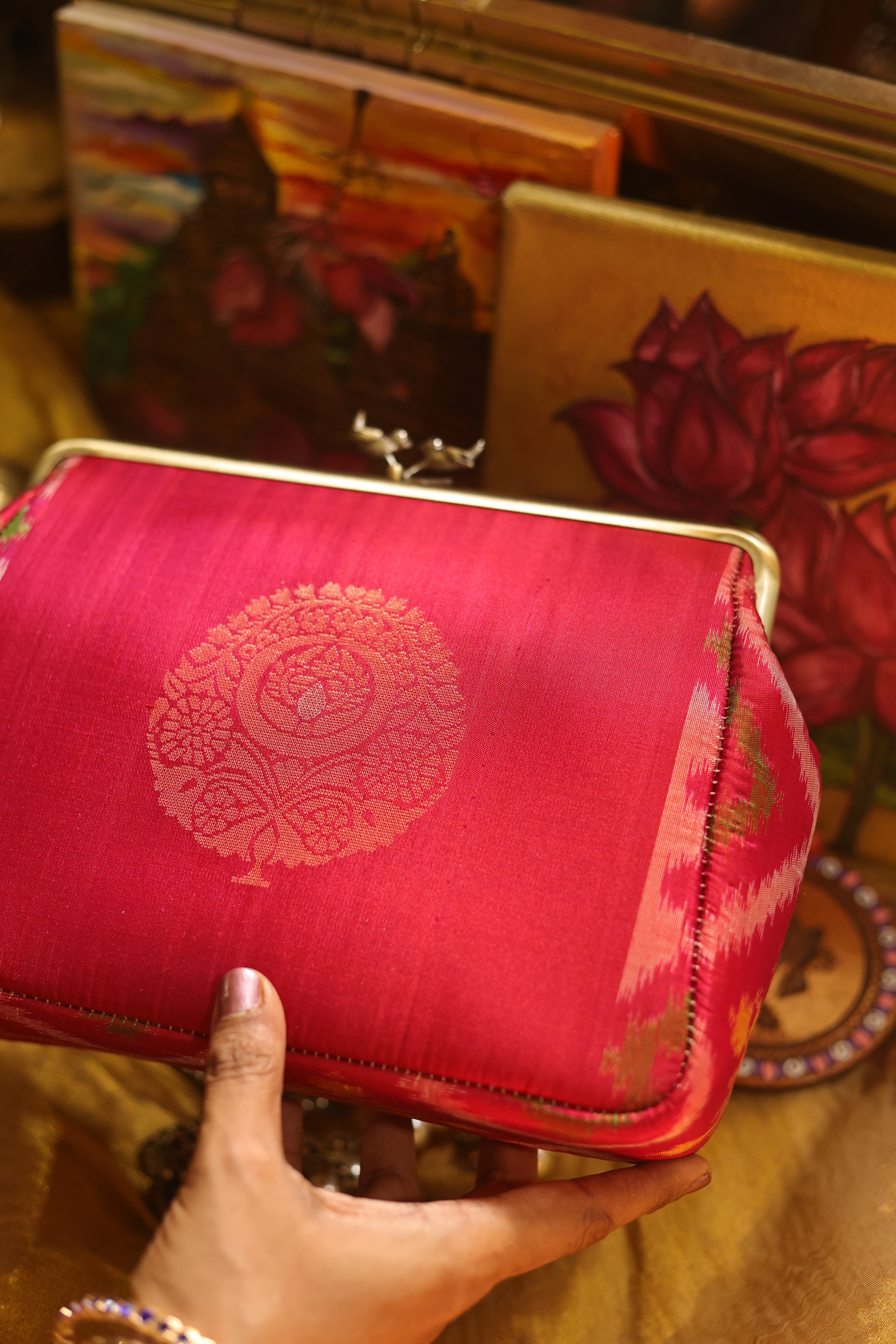 Pink💕 ikkat kanchivaram