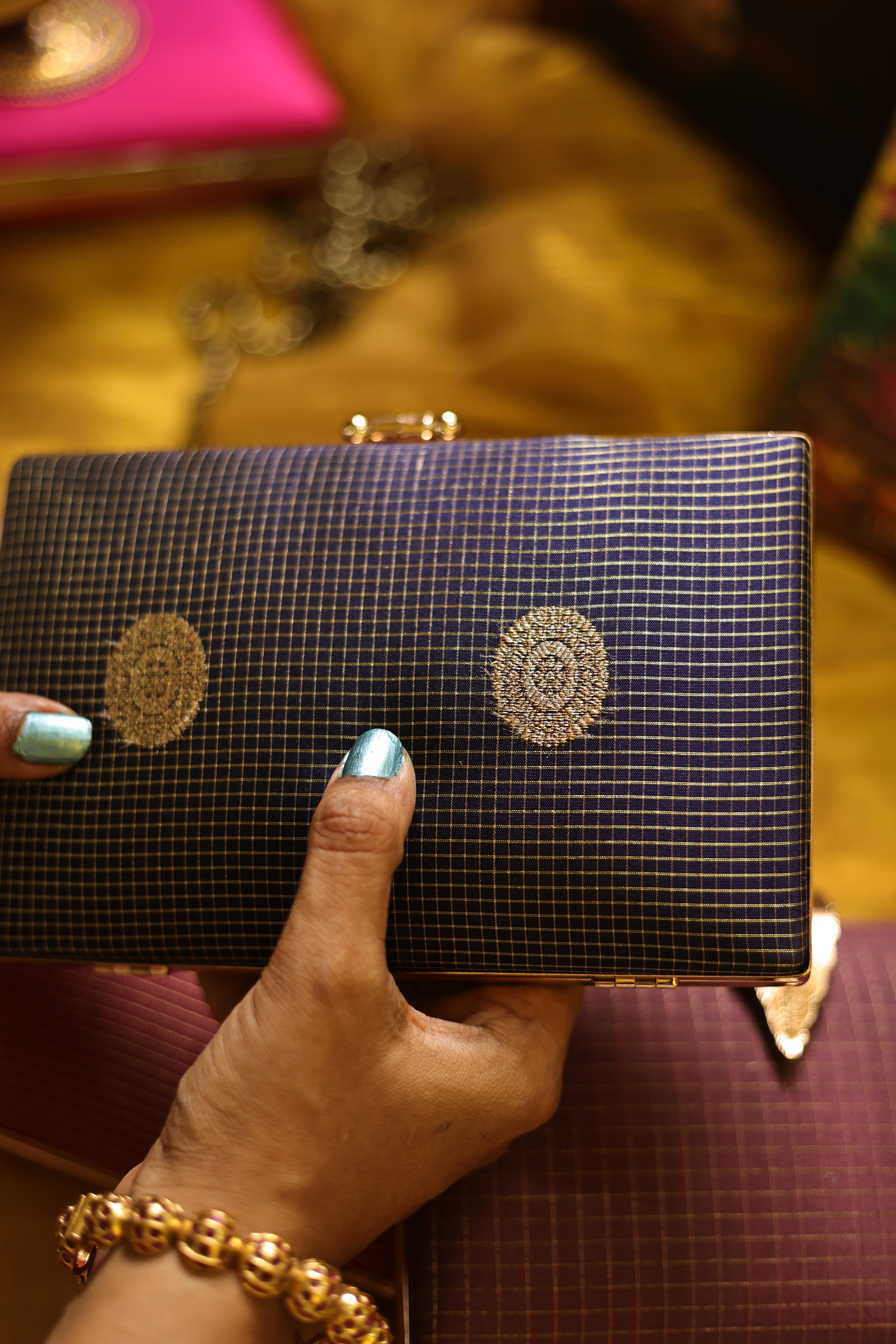 Navy blue podi kattam