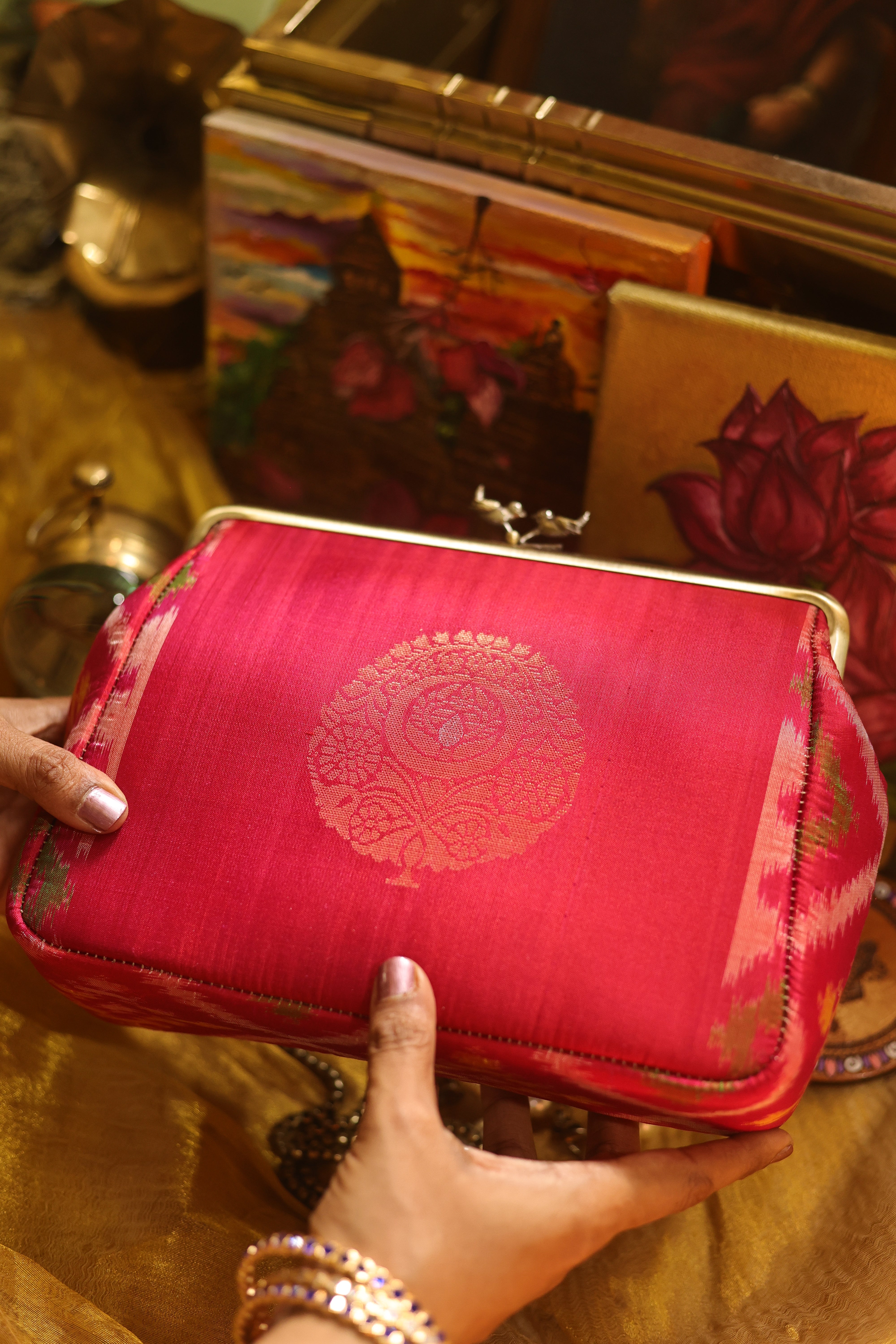 Pink💕 ikkat kanchivaram