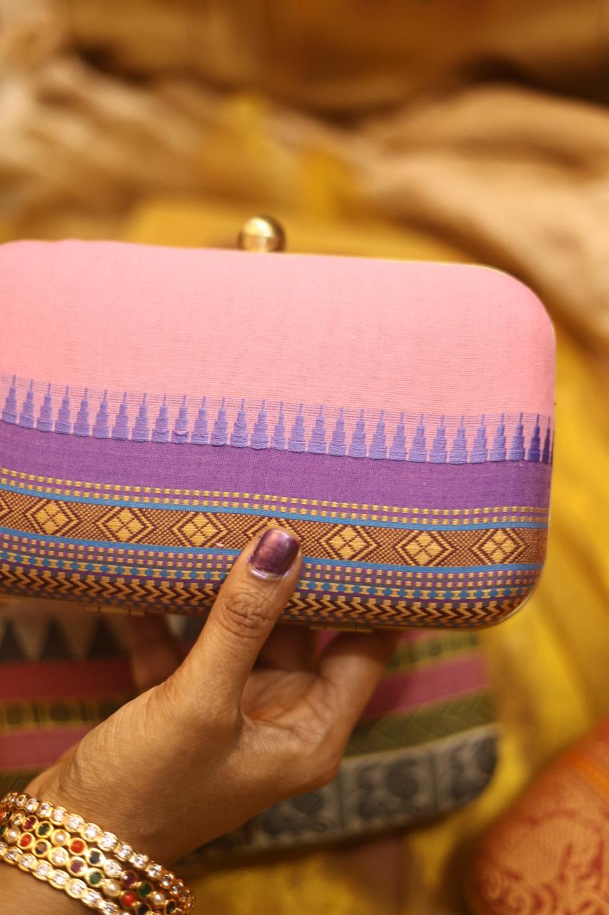 Baby pink and lavender Chettinad