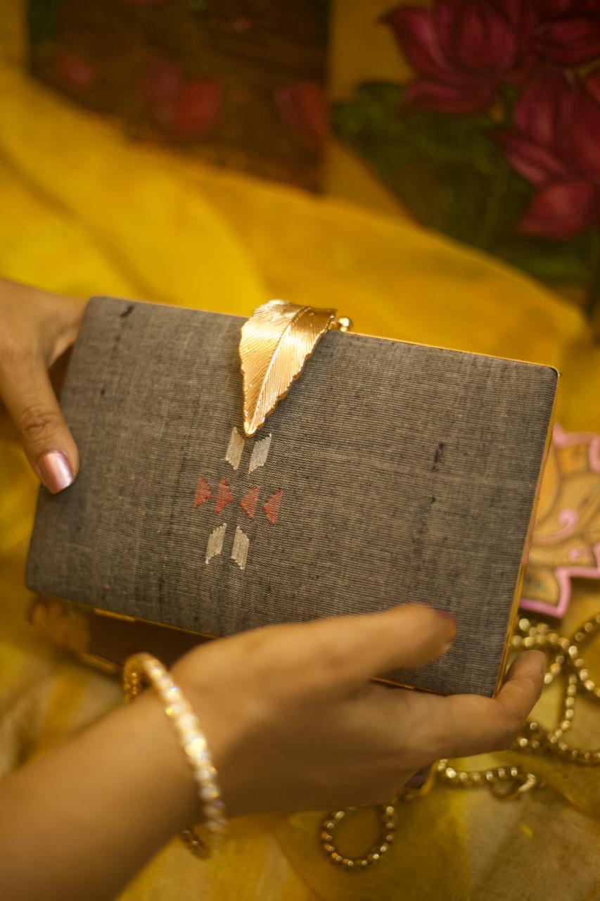 Grey handloom jamdani inspired