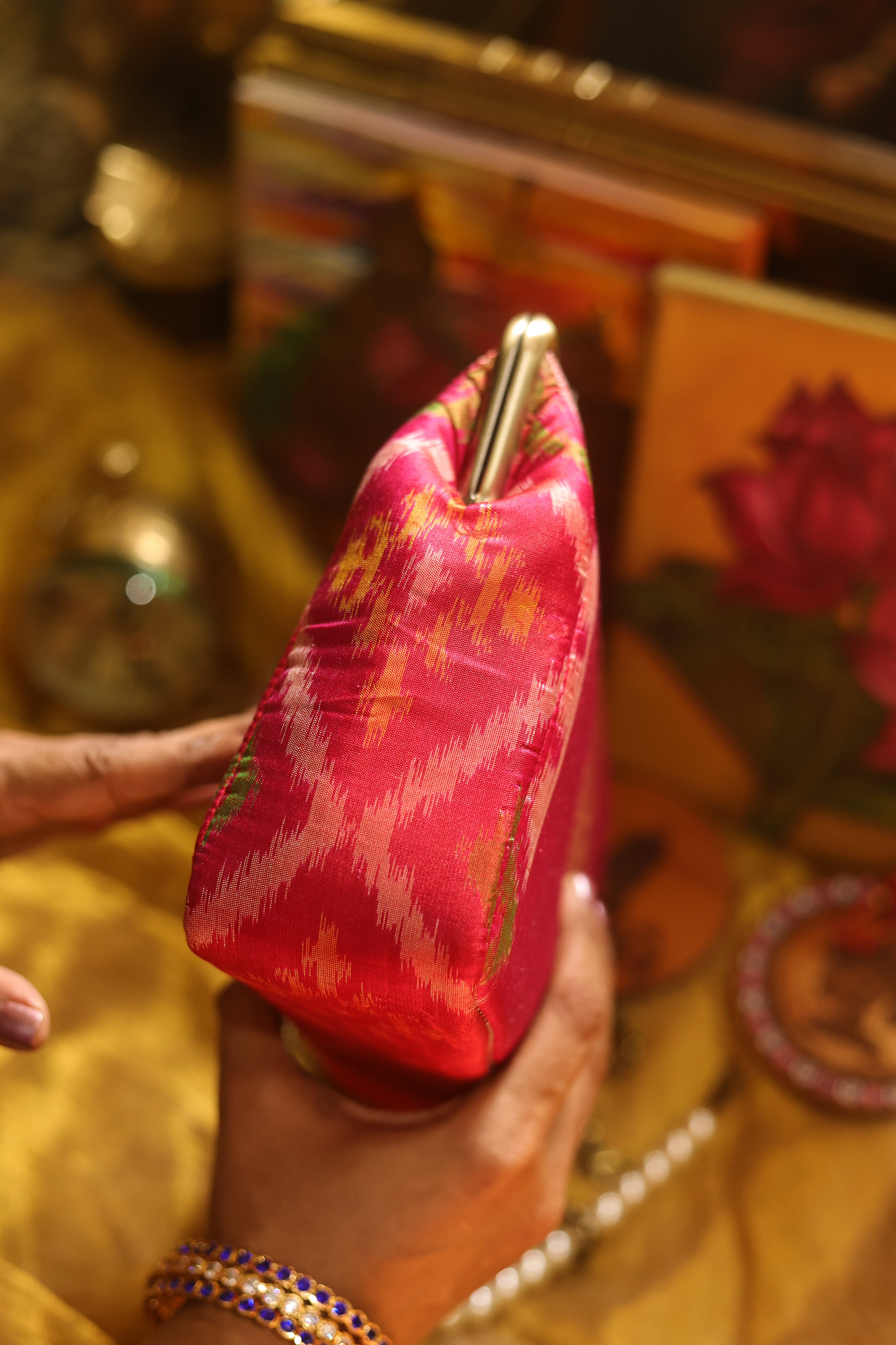 Pink💕 ikkat kanchivaram